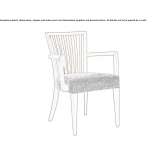 Chair upholstered in fabric with armrests Condino