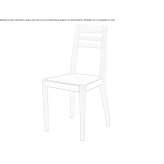 Wooden chair with a seat upholstered in leather Powderly