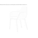 Fabric chair with armrests Boka