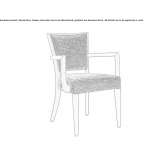 Chair upholstered in fabric with armrests Condino