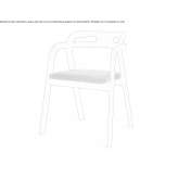 Wooden armchair with armrests Hiram