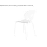 Steel and wood chair with open backrest and integrated cushion Ceauru