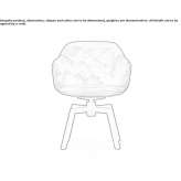 Upholstered swivel chair with armrests Pigna
