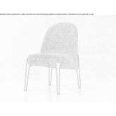 Chair upholstered with fabric Piantedo