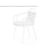 Fabric restaurant chair with armrests Bingara
