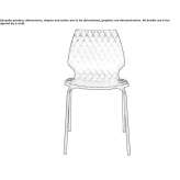 Stackable polypropylene chair Ossana