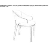 Upholstered leather chair with armrests Vulcan