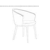 Upholstered restaurant chair Cachora