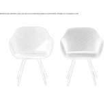 Chair upholstered in fabric with armrests Helbra