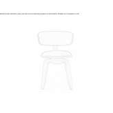 Swivel wooden chair Moraine