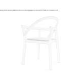 Wooden chair with armrests Pictou