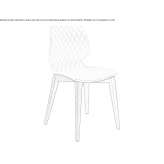 Restaurant chair made of polypropylene Ossana