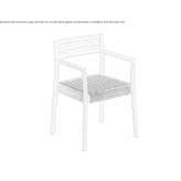 Chair with armrests made of wood and rope Unecha