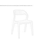 Stackable wooden chair Orista