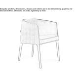 Chair upholstered with fabric Colakli
