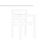 Upholstered leather chair with armrests Bonea