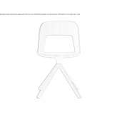 Swivel chair made of multi-layer wood Toury