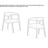 Solid wood chair with armrests Gravatai