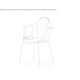 Tanned leather chair with armrests Caines