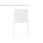Technopolymer chair with sled base Eslettes