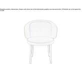Chair upholstered in fabric with armrests Cincu