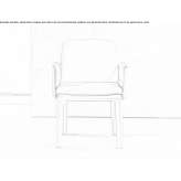 Chair upholstered in fabric with armrests Nerau