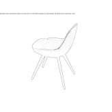 Leather upholstered chair Helbra