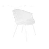 Chair upholstered in fabric with armrests Suditi