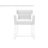 Fabric chair based on a sleigh with armrests Wauchula