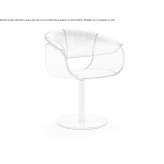 Leather swivel chair with armrests Airth