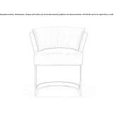 Chair upholstered in fabric on supports with armrests Rosello