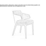 Fabric chair with armrests Vieques