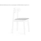 Ash chair with integrated cushion Chieuti