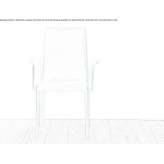 Upholstered leather chair with armrests Buron