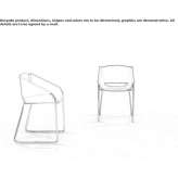 Leather chair based on a sled with armrests Dorridge