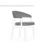 Fabric chair with armrests Elda