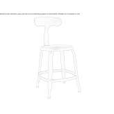 Metal chair with footrest Sadu