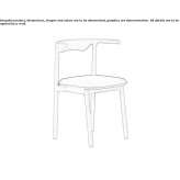 Wooden chair with armrests Sleaford