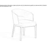 Velvet chair with armrests Mirabel