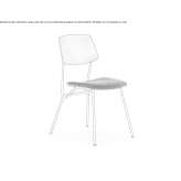 Chair with open backrest and integrated cushion Antillo