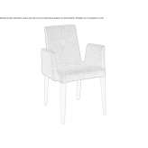 Fabric chair with armrests Bogalusa