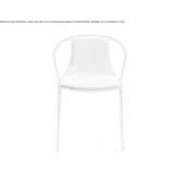 Fabric chair with integrated cushion Argeselu