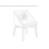 Leather upholstered chair Yazihan