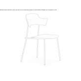 Chair with open backrest and armrests Antillo