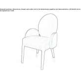 Velvet chair with armrests Mirabel