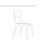 Wooden chair with integrated cushion Voulx