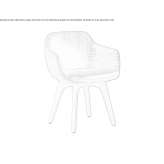 Upholstered chair with removable cover and armrests Pigna