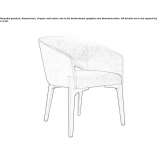 Fabric armchair with armrests Puurs