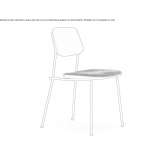 Chair with open backrest and integrated cushion Antillo