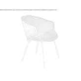 Chair upholstered in fabric with armrests Suditi